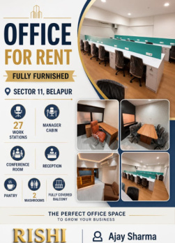 fully furnished office at CBD Belapur - ready to move in condition  having premium interiors - ⁠Super built up area 1550 ; carpet area 1147  sq ft i