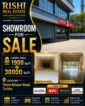 SHOWROOM FOR RENT AT THANE BELAPUR ROAD NAVI MUMBAI BEST OPTION FOR PREMIUM BARNDS