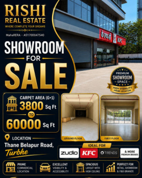 SHOWROOM FOR SALE AT THANE BELAPUR ROAD NAVI MUMBAI BEST OPTION FOR PREMIUM BARNDS