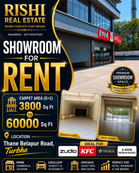 Showrooms for Rent in Turbhe, Navi Mumbai (120000 Sq.ft.)