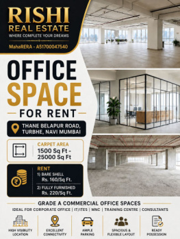 BEST LOCATION OFFICE SPACE FOR RENT IN TURBHE THANE BELAPUR ROAD NAVI MUMBAI