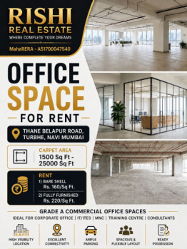 BEST LOCATION OFFICE SPACE FOR RENT IN TURBHE THANE BELAPUR ROAD NAVI MUMBAI