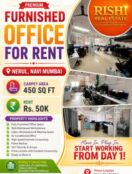 FURNISHED OFFICE SPACE FOR RENT IN SECTOR 4 NERUL NAVI MUMBAI
