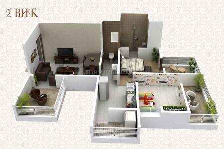2 BHK Flats & Apartments for Rent in Wagholi, Pune (1180 Sq.ft.)