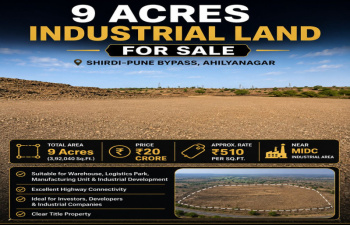 9 Acres Industrial Land For Sale  Shirdi–Pune Bypass, Ahilyanagar