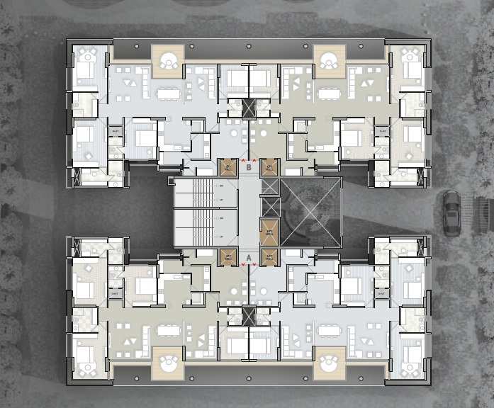 4 BHK Flats & Apartments for Sale in Thaltej, Ahmedabad (2420 Sq.ft.)