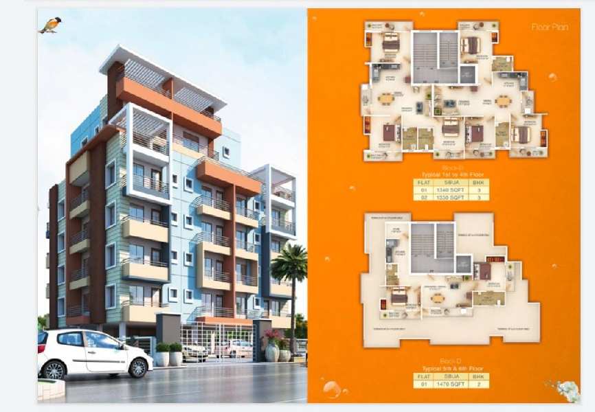 2 BHK Flats & Apartments for Sale in Kathal More, Ranchi (1470 Sq.ft.)