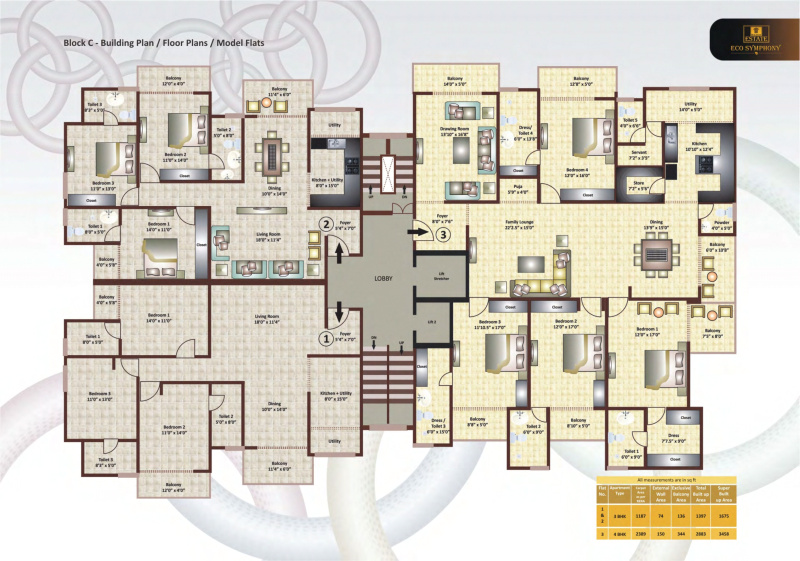 3 BHK Flats & Apartments for Sale in Ranchi (1428 Sq.ft.)