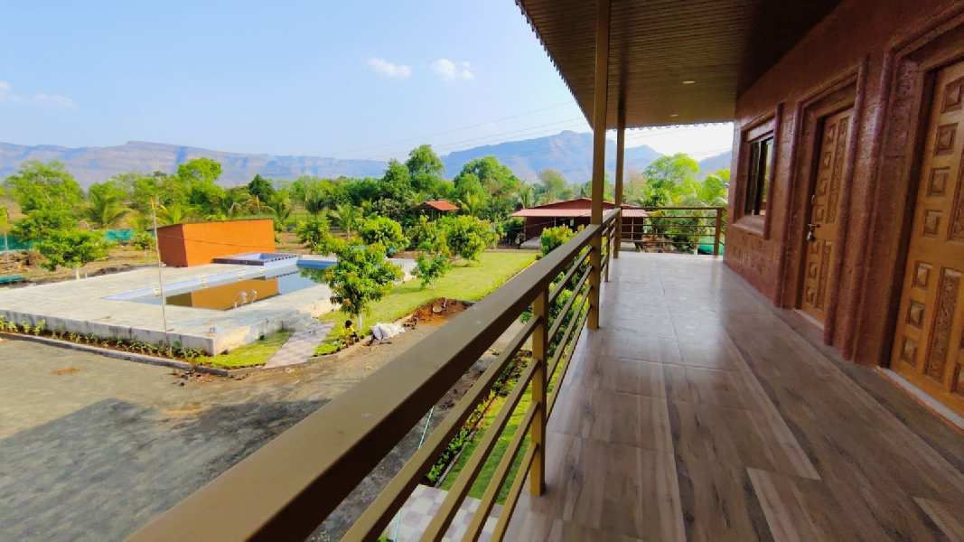 Mountain view 22 Guntha Ready Farmhouse with swimming pool for sale in Karjat.
