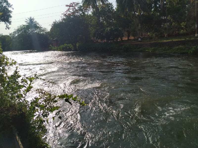 12 month flowing river touch 2 acre fully developed farmhouse for sale at village Vaijnath, Karjat.