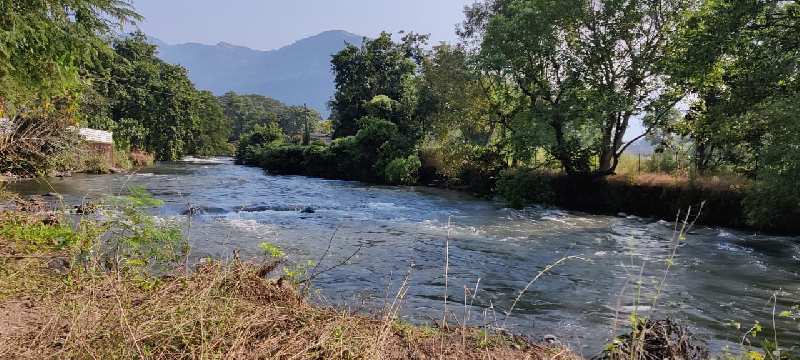 12 Montha flowing rivertouch 1 Acre Land for sale Tata Road, Karjat Mountains view