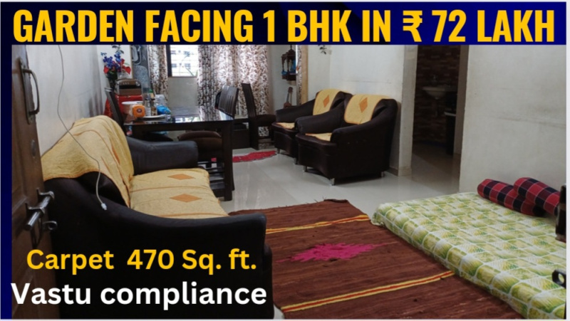 Vastu compliance spacious 1 Bhk in a reputed society.