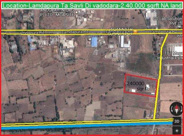 Industrial Land for Sale in Savli Town, Vadodara (240000 Sq.ft.)