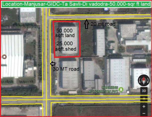 Industrial Land for Sale in Manjusar, Vadodara (5000 Sq. Meter)