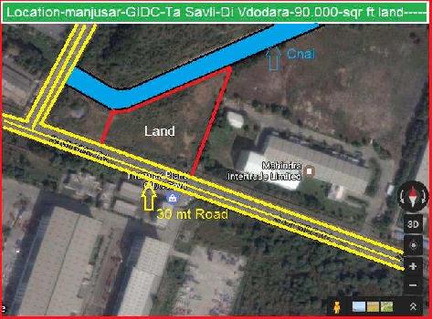Industrial Land for Sale in Manjusar, Vadodara (971100 Sq.ft.)