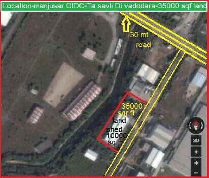 Industrial Land for Sale in Manjusar, Vadodara (32000 Sq.ft.)