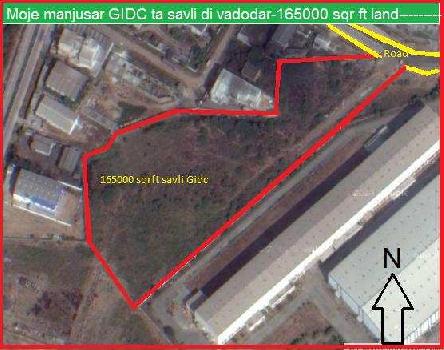 Industrial Land for Sale in Savli Town, Vadodara (165000 Sq.ft.)