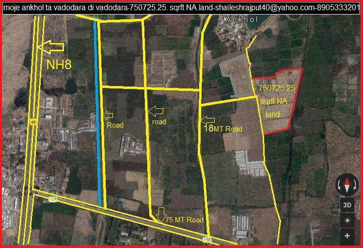Residential Plot for Sale in Vadodara (750725.2 Sq.ft.)