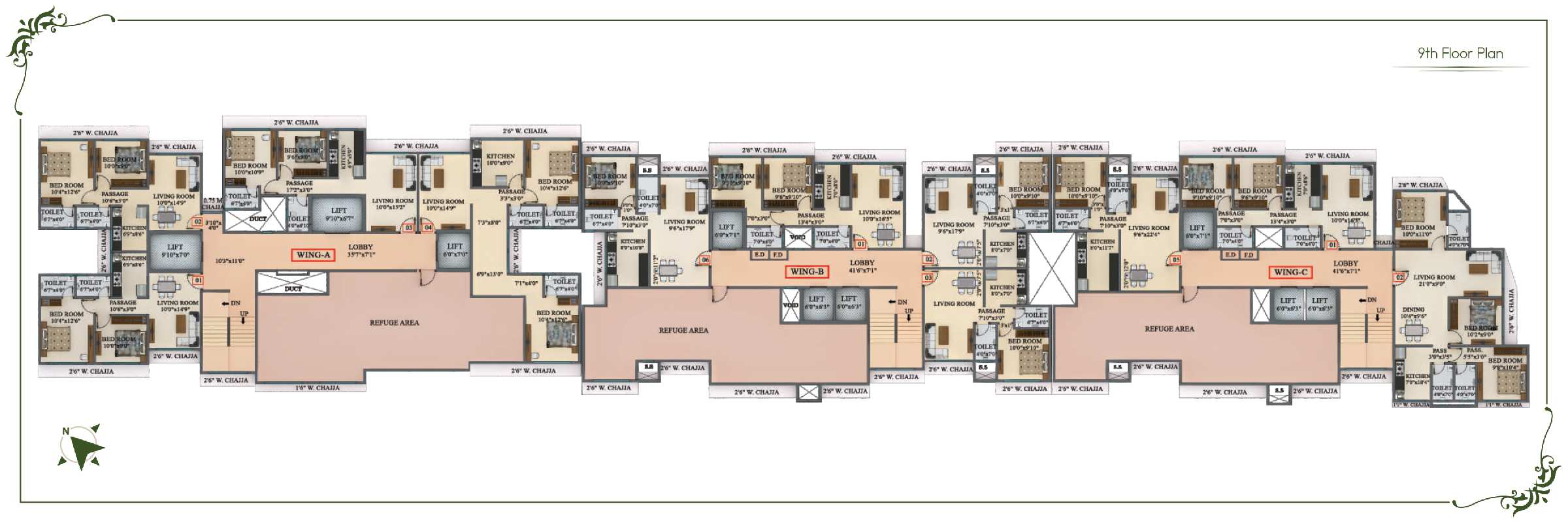 2 BHK Flats & Apartments for Sale in Nehru Nagar, Mumbai (1350 Sq.ft.)