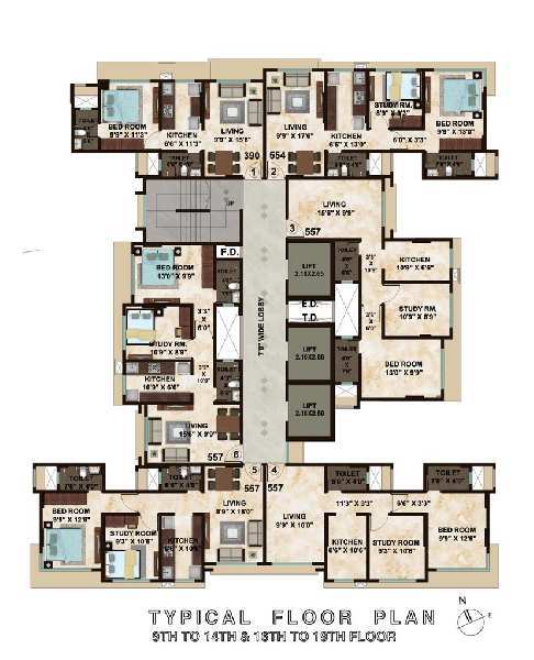1 BHK Flats & Apartments for Sale in Vikhroli East, Mumbai (668 Sq.ft.)