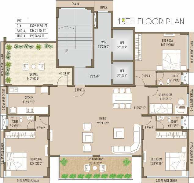 2 BHK Flats & Apartments for Sale in Dadar East, Mumbai (1198 Sq.ft.)
