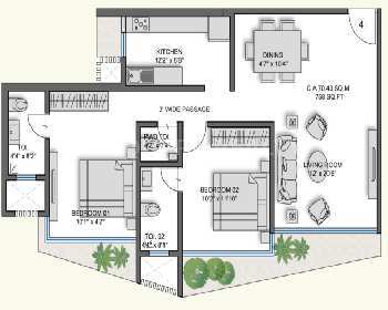 2 BHK Flats & Apartments for Sale in Dadar West, Mumbai (1280 Sq.ft.)