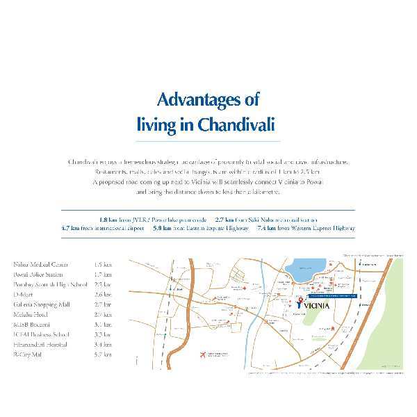 3 BHK Flats & Apartments for Sale in Chandivali, Mumbai (1762 Sq.ft.)