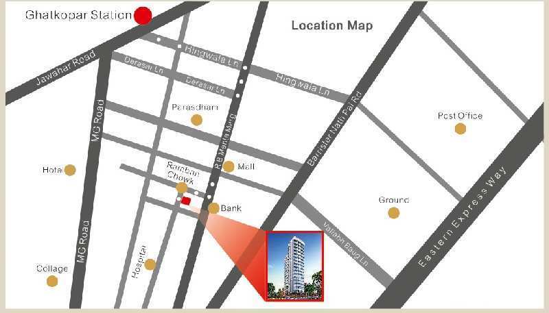 1 BHK Flats & Apartments for Sale in Ghatkopar East, Mumbai (724 Sq.ft.)
