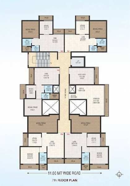 2 BHK Flats & Apartments for Sale in Kamothe, Navi Mumbai (621 Sq.ft.)