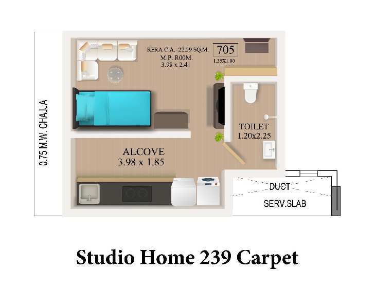 382 Sq.ft. Studio Apartments for Sale in Ghatkopar West, Mumbai