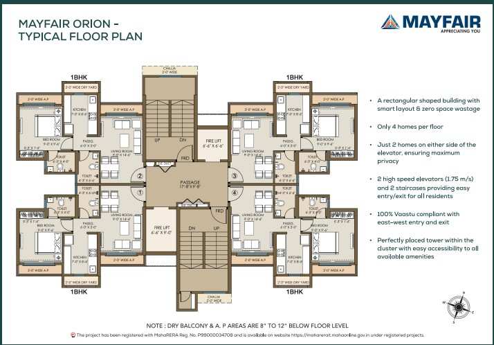 One BHK with Master Bedroom