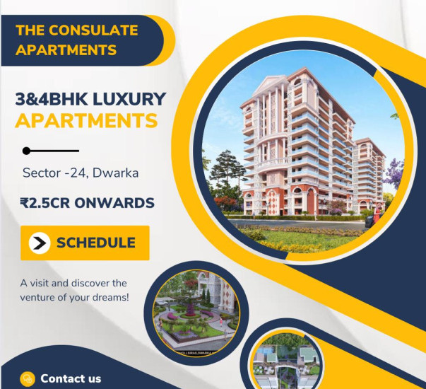 Luxury 3BHK+Study Apartments In Sector-24, Dwarka, Delhi