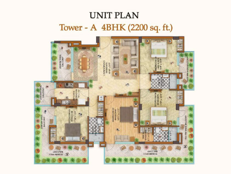 3 BHK Flats & Apartments for Sale in Sector 24, Dwarka, Delhi (1800 Sq.ft.)