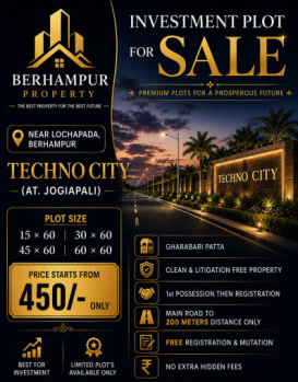 Residential Plot for Sale in Kanisi, Berhampur (900 Sq.ft.)