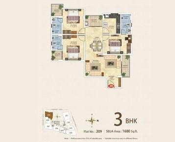 3 BHK Flat for Sale in Vaishali Nagar, Jaipur