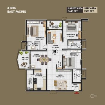 3 BHK Flats & Apartments for Sale in Nanakramguda, Hyderabad (2101 Sq.ft.)