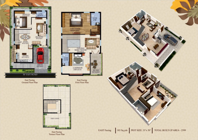3 BHK Individual Houses / Villas for Sale in Kollur Village, Hyderabad (2230 Sq.ft.)
