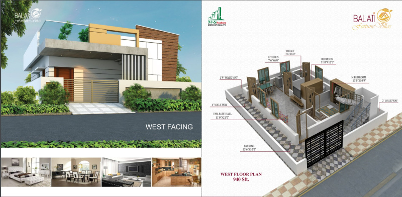 3 BHK Individual Houses / Villas for Sale in Kurnool (1355 Sq.ft.)