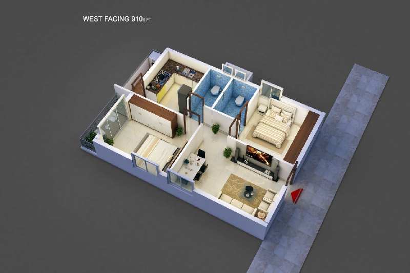2 BHK Flats & Apartments for Sale in Shamshabad, Hyderabad (850 Sq.ft.)