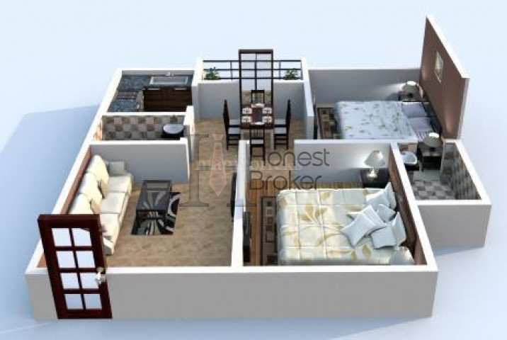 2 BHK Flats & Apartments for Sale in Hyderabad (697 Sq.ft.)