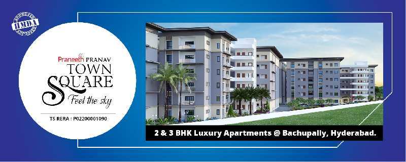 3 BHK Flats & Apartments for Sale in Nizampet Village, Hyderabad (1494 Sq.ft.)