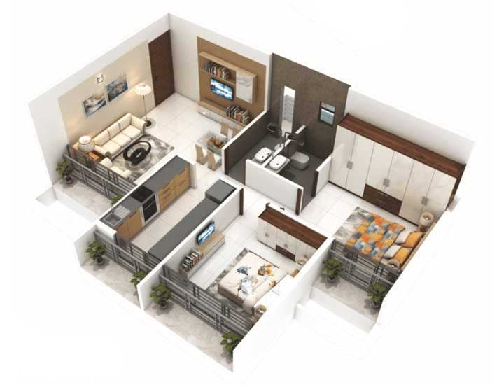 1 BHK Flats & Apartments for Sale in Sector 50, Navi Mumbai (695 Sq.ft.)