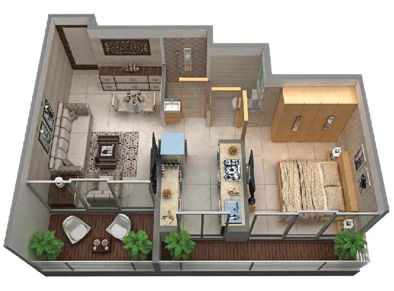 2 BHK Flats & Apartments for Sale in Sector 52, Navi Mumbai (600 Sq.ft.)