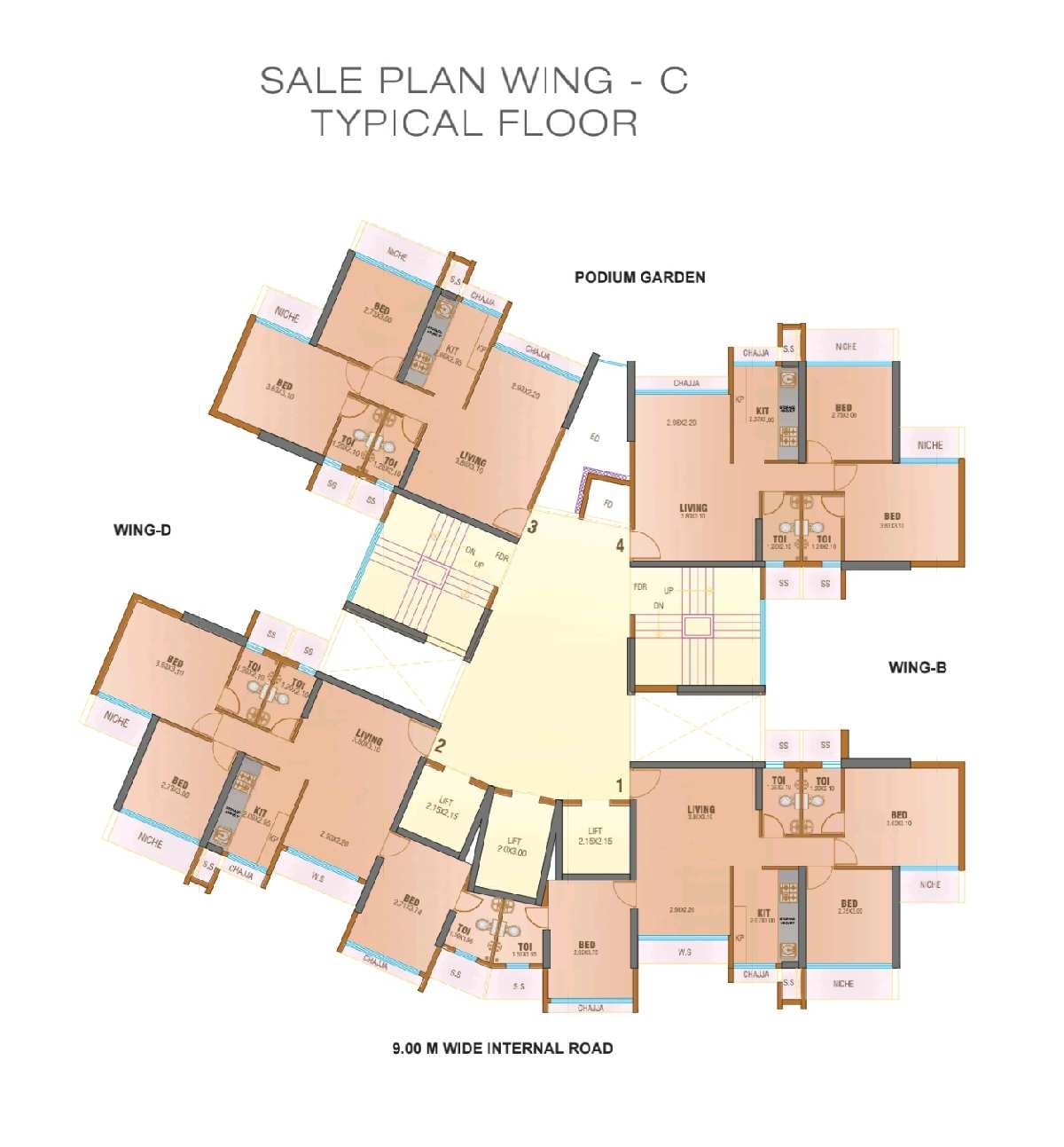 3 BHK Flats & Apartments for Sale in New Panvel, Navi Mumbai (934 Sq.ft.)