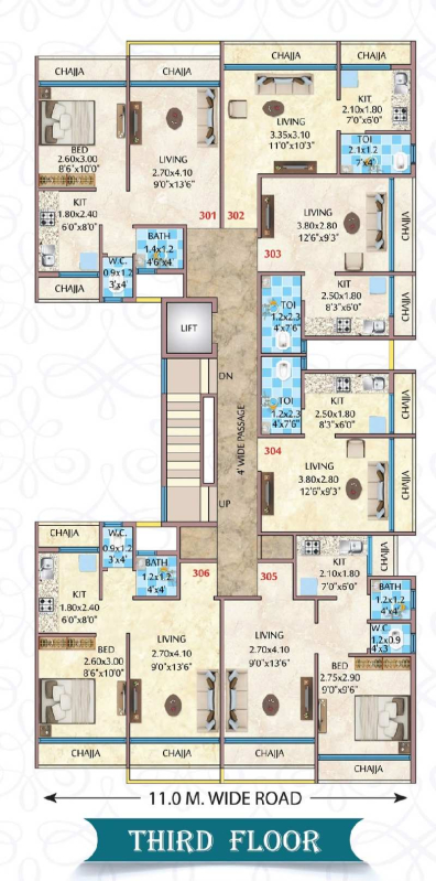 1 BHK Flats & Apartments for Sale in Sector 52, Navi Mumbai (625 Sq.ft.)
