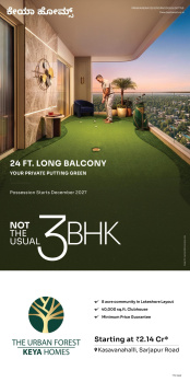 Flats & Apartments for Sale in Kasavanahalli, Bangalore (1910 Sq.ft.)
