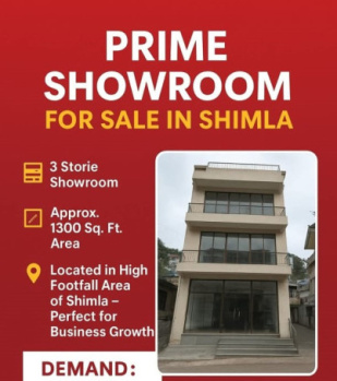 1300 Sq.ft. Showrooms for Sale in Kasumpti, Shimla