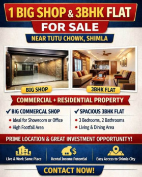 3.5 BHK Flats & Apartments for Sale in Totu, Shimla (1500 Sq.ft.)