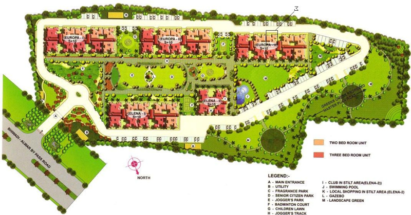 2 BHK apartment available for sale in Kajaria Greens, Bhiwadi