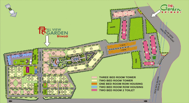 2 BHK apartment available for sale in Hill View Garden, Trehan Apartment, Bhiwadi